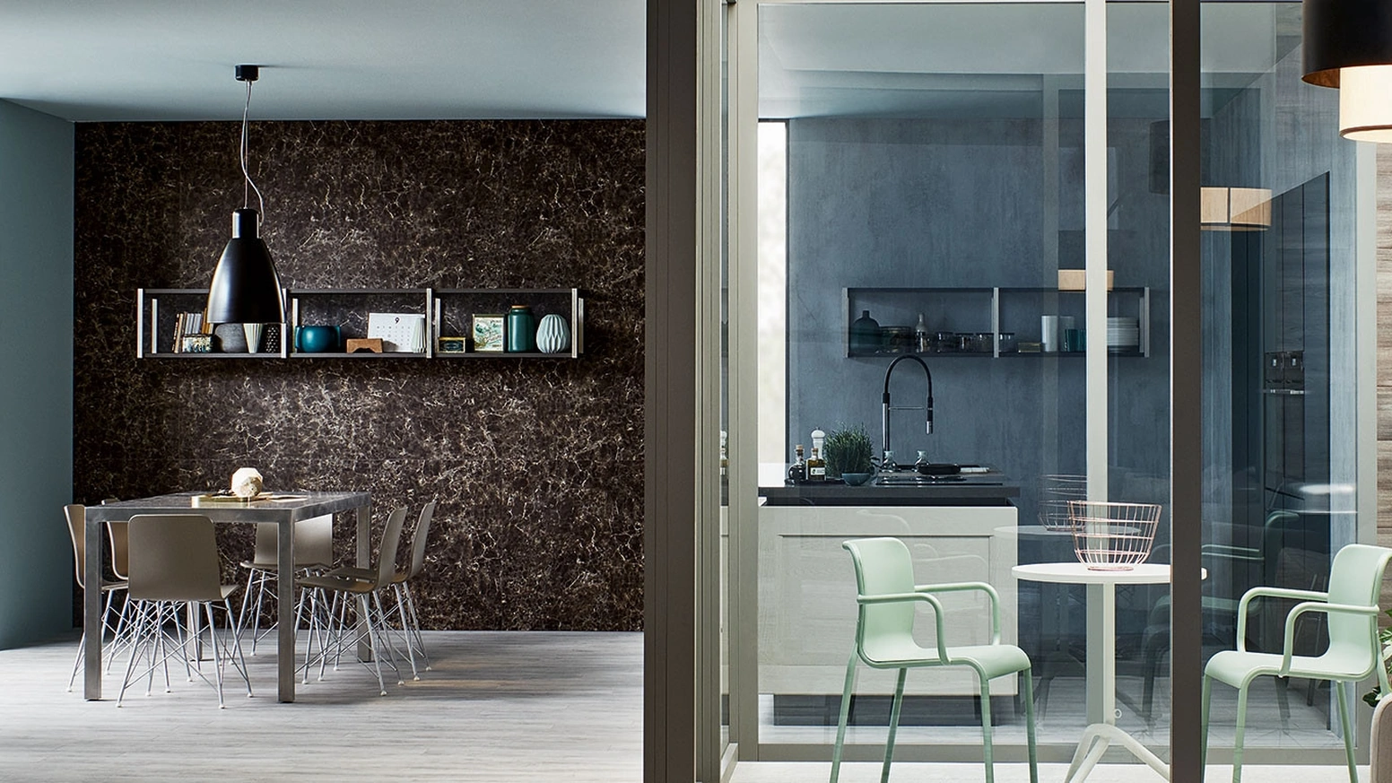 Libreria sospesa Tribeca 04 di Veneta Cucine