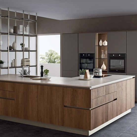 Libreria divisoria in metallo finitura bronzo Tribeca 05 di Veneta Cucine