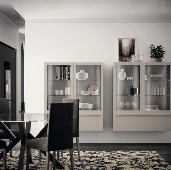 Madia Living Carattere sospesa 05 in laccato Visone di Scavolini