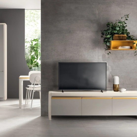 Madia Living Dandy Plus 01 Grigio Velo e Giallo Senape di Scavolini