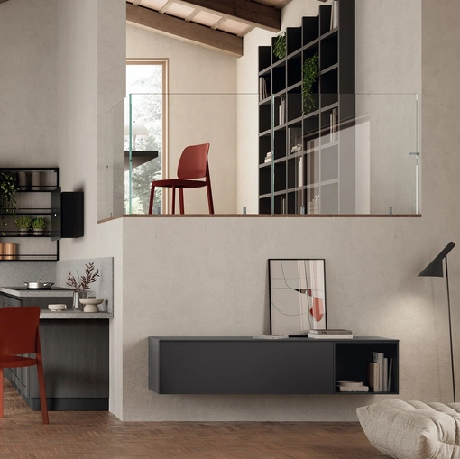 Madia sospesa Living Regola di Scavolini