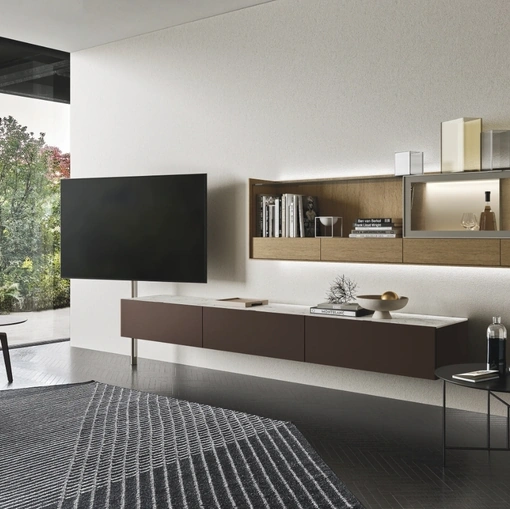 Parete Attrezzata Cabaret Glass 01 di Sangiacomo