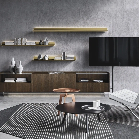 Parete Attrezzata Cabaret Glass 03 di Sangiacomo