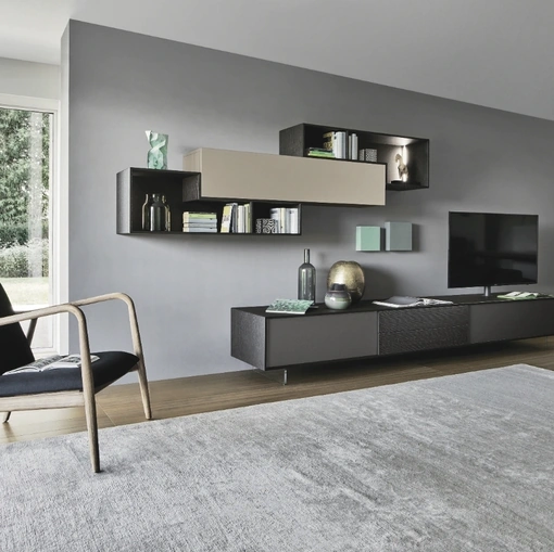 Parete Attrezzata Lampo Riquadri 033 di Sangiacomo