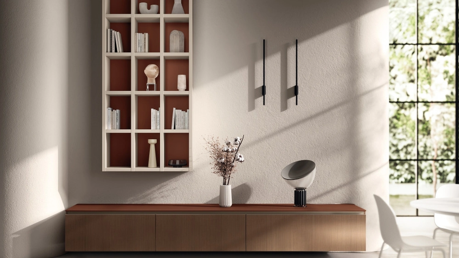 Parete Attrezzata Living Mira 02 in decorativo Cottage di Scavolini