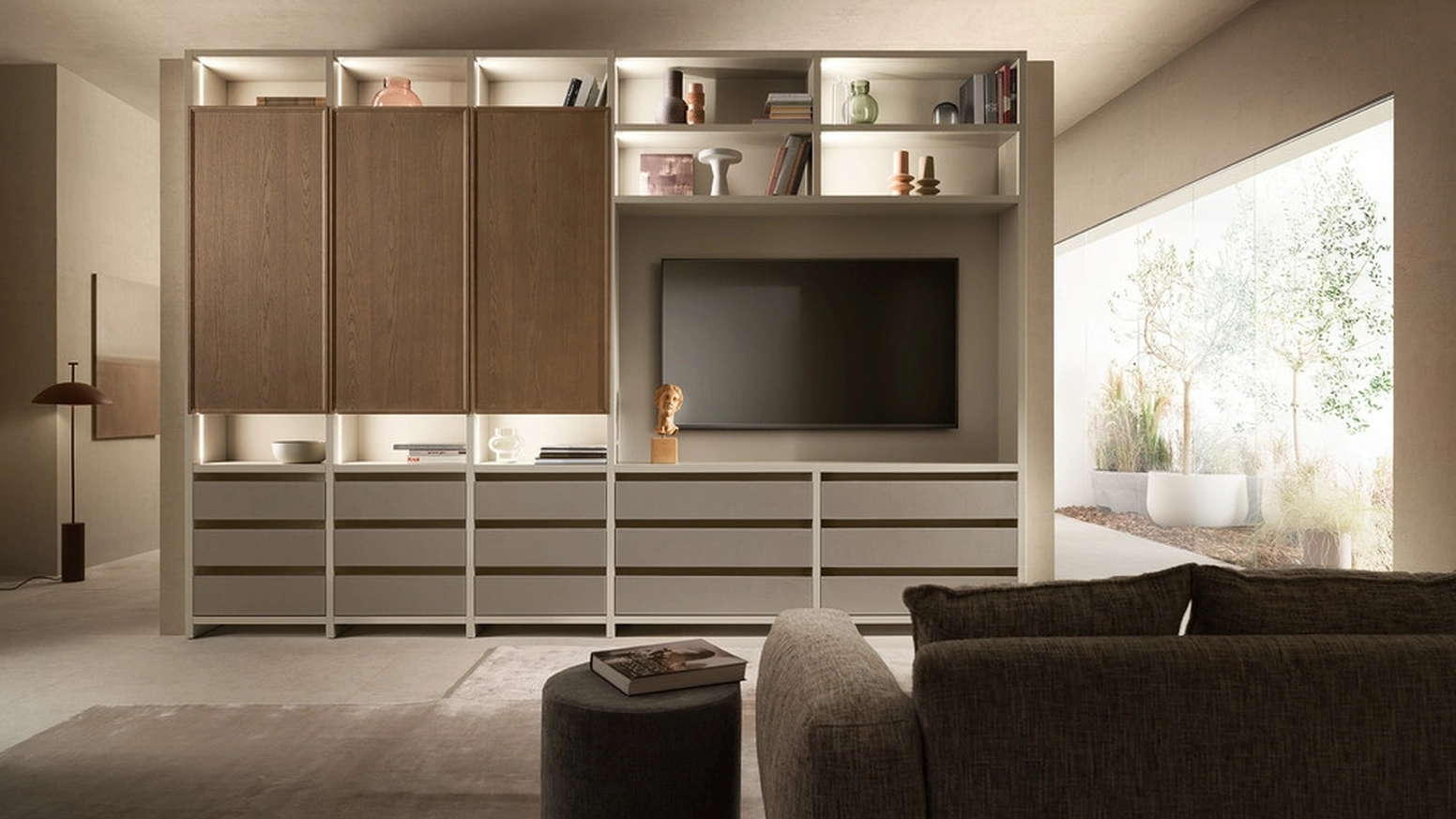 Parete Attrezzata Living Poetica 01 di Scavolini