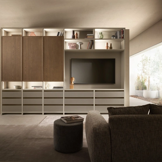 Parete Attrezzata Living Poetica 01 di Scavolini