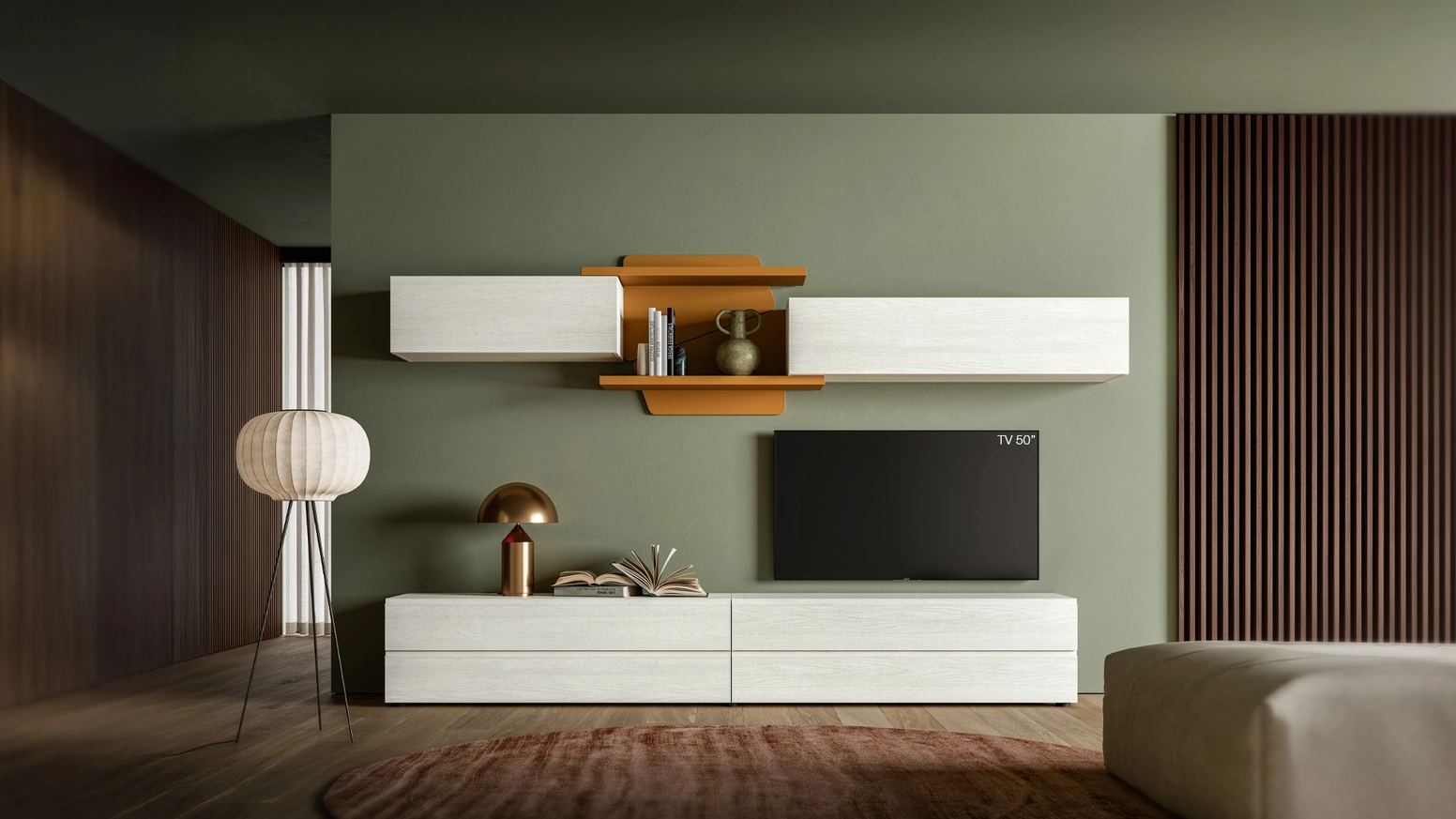 Parete Attrezzata Pratico PTG443 di SantaLucia