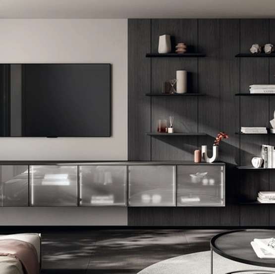 Parete Attrezzata Living Regola 01 in decorativo Quercia di Scavolini
