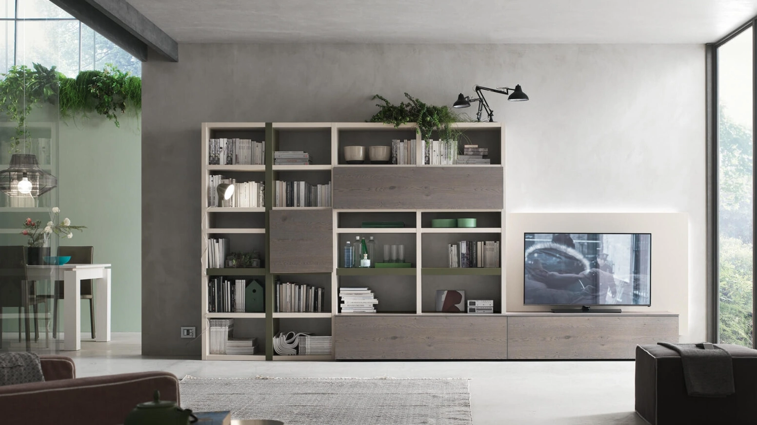 Parete Attrezzata Sistema Spalla Comp SA2225 di Maronese