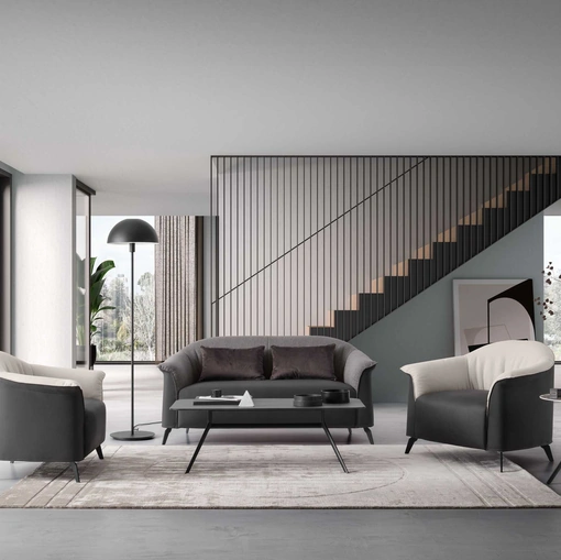 Poltroncina Caroline in tessuto imbottito di Le Comfort