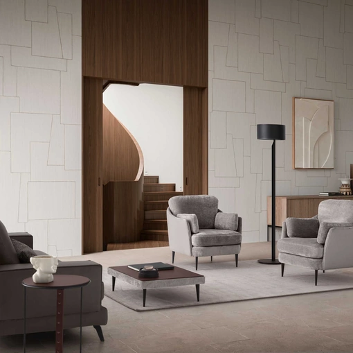 Poltrona in tessuto imbottito Galen di Le Comfort