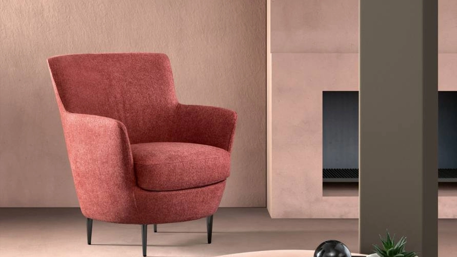 Poltrona in tessuto Moon di Samoa