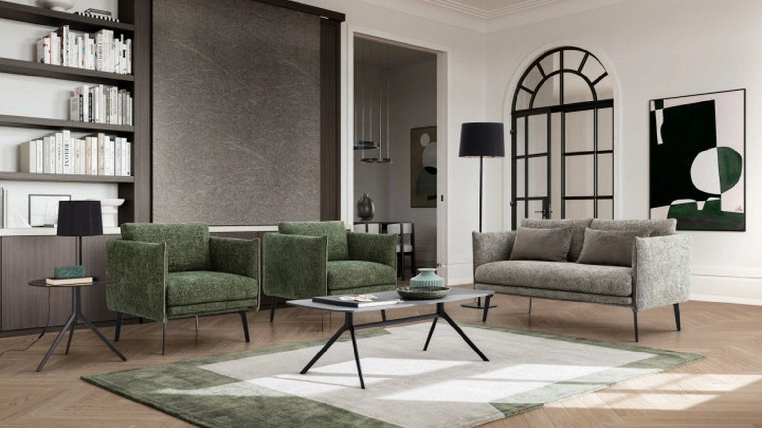 Poltroncina in tessuto imbottito Boon di Le Comfort