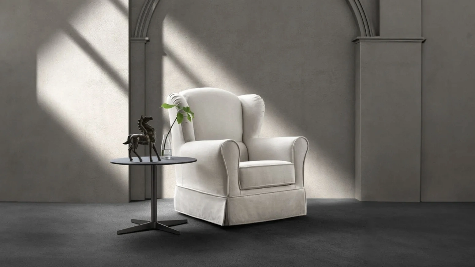 Poltrona classica in tessuto Miss di Samoa