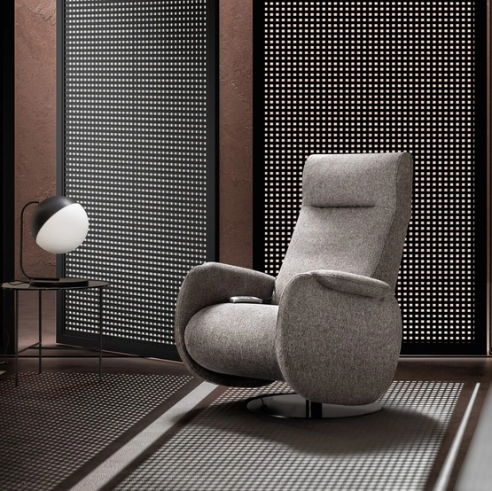 Poltrona reclinabile Fusion Relax in tessuto di Samoa