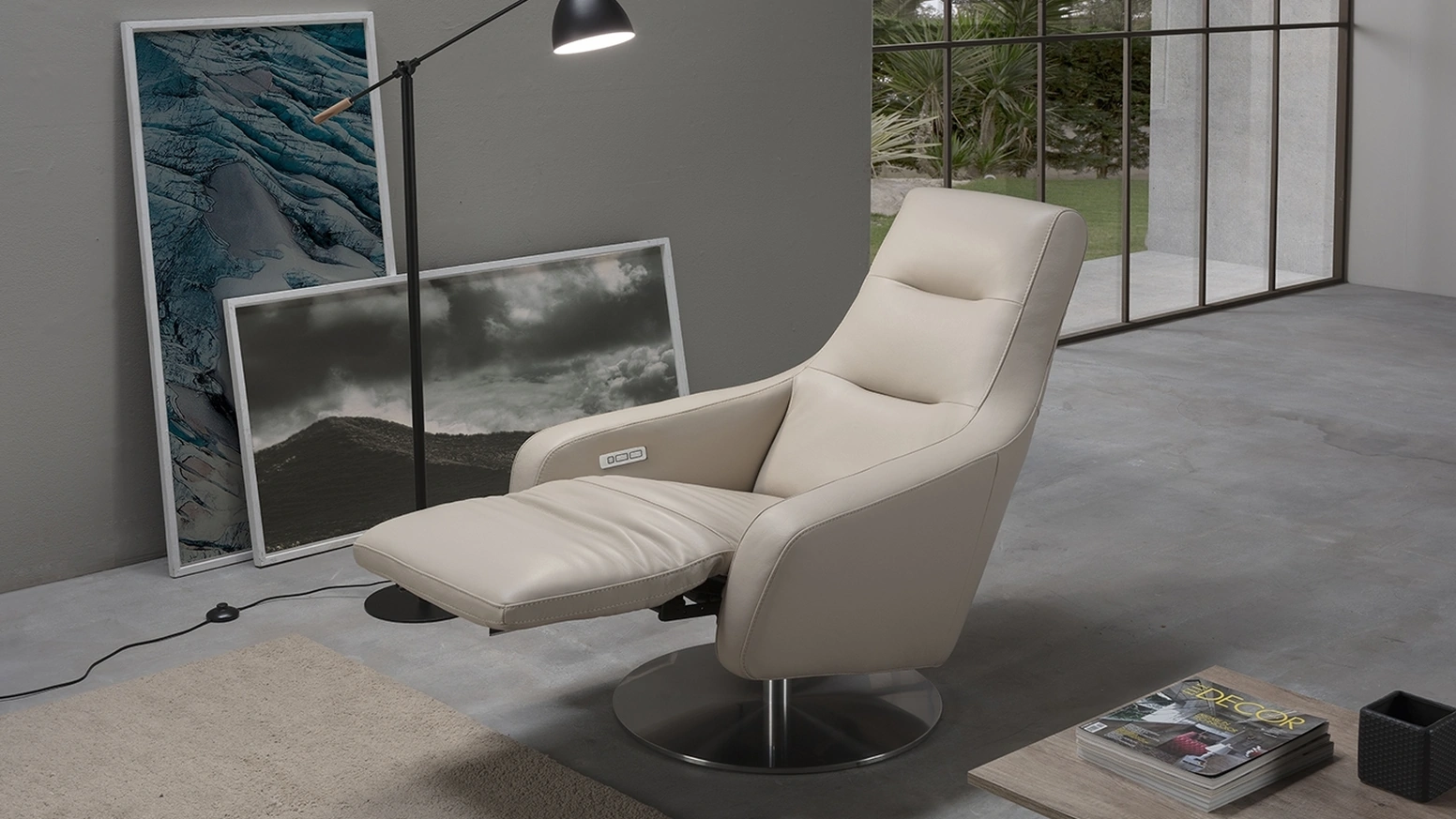 Poltrona relax in pelle Nora di Egoitaliano