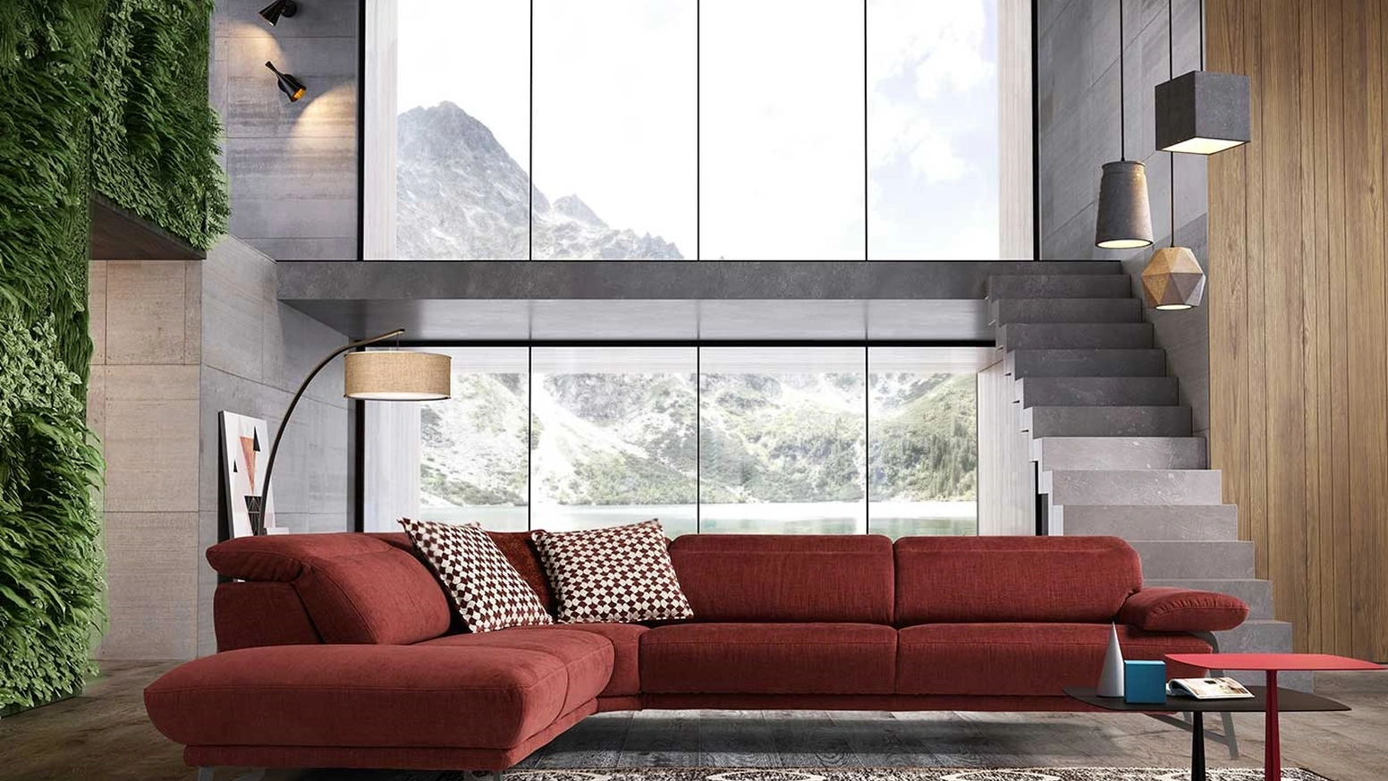 Divano angolare in tessuto Anais di Egoitaliano