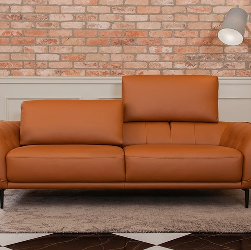 Divano lineare in pelle Daiquiri di Nicoletti Home