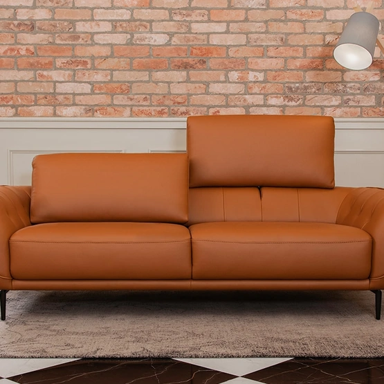 Divano lineare in pelle Daiquiri di Nicoletti Home