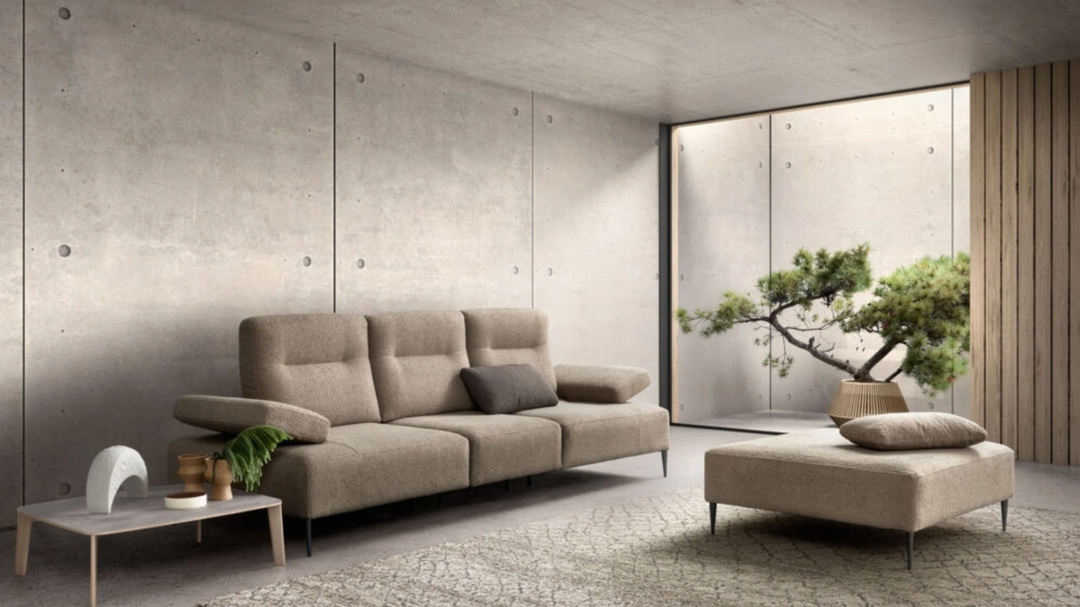 Divano lineare Dalton di Samoa