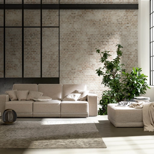 Divano componibile con sedute estraibili Double di Samoa