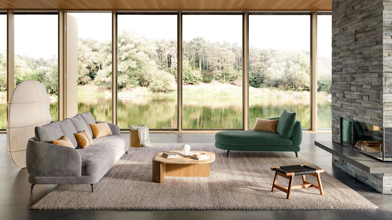 Salotto in tessuto Jand di Le Comfort