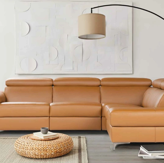 Divano relax angolare in pelle Louise di Nicoletti Home