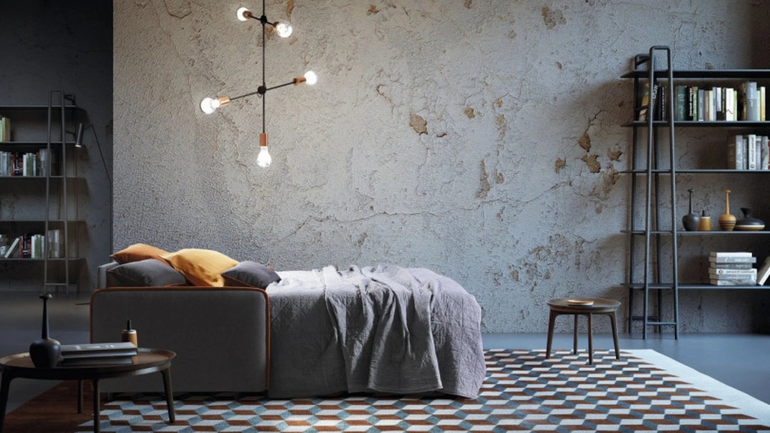 Divano Letto matrinoniale lineare Madeira di Le Comfort