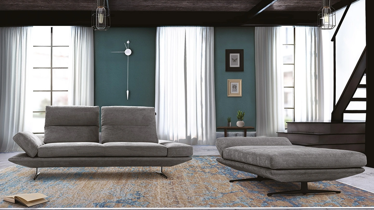 Divano lineare Chamonix di Nicoletti Home