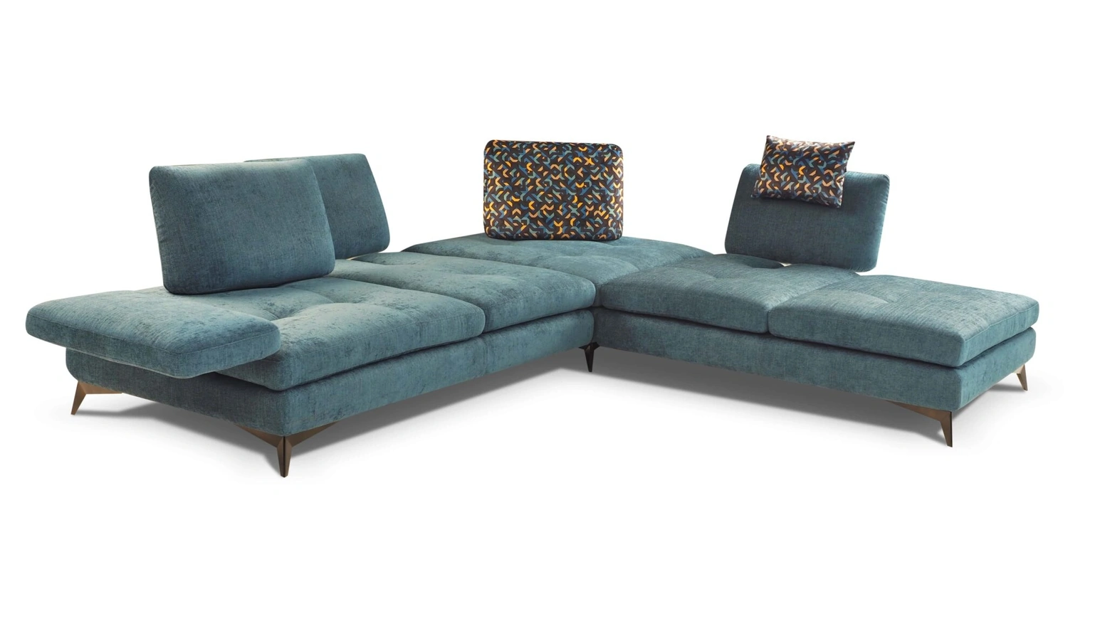 Divano angolare in tessuto Luna di Nicoletti Home