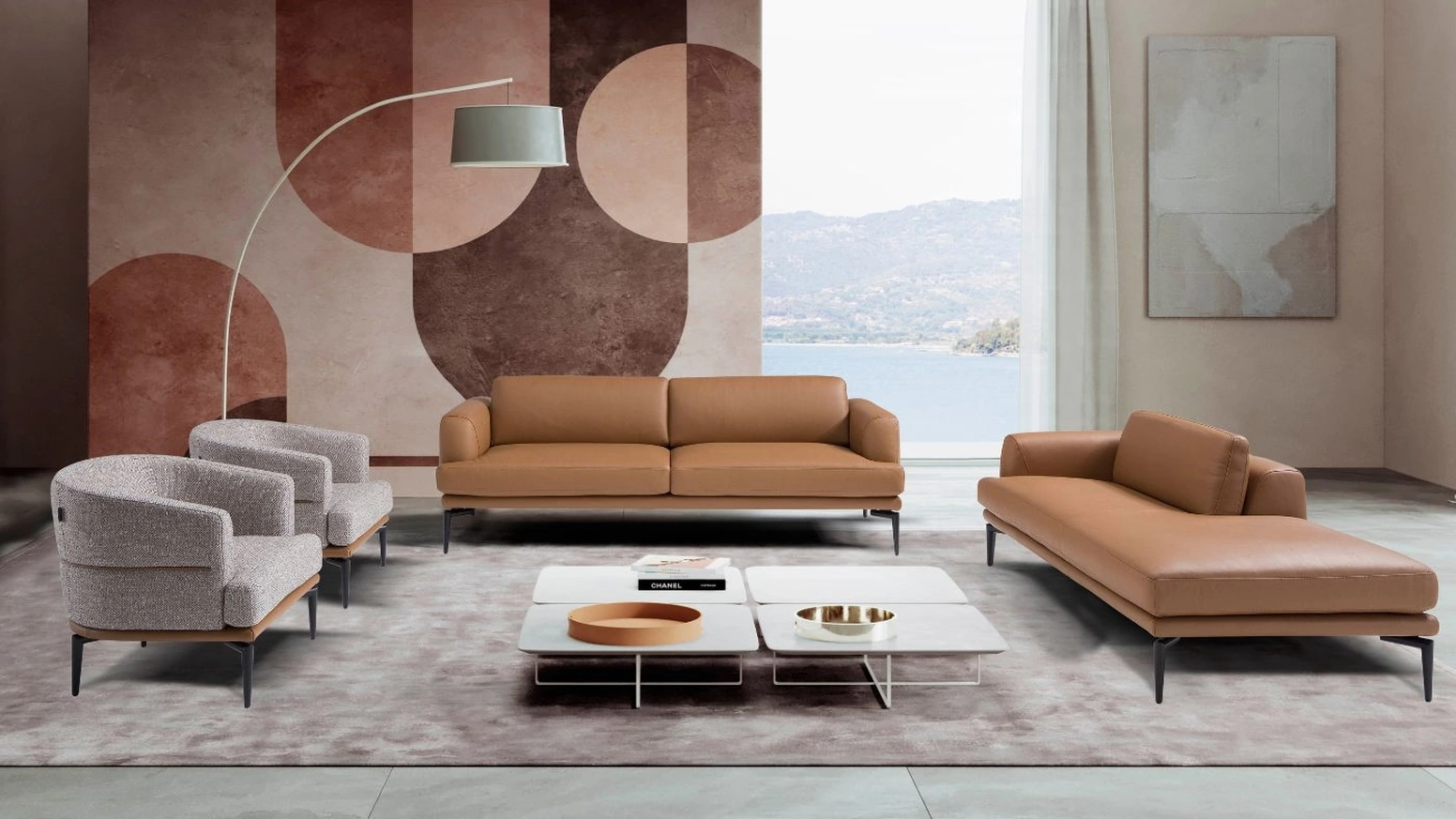 Divano in pelle Tiago di Egoitaliano