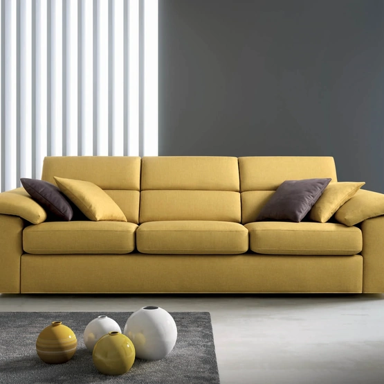 Divano Relax lineare in tessuto Touch di Samoa