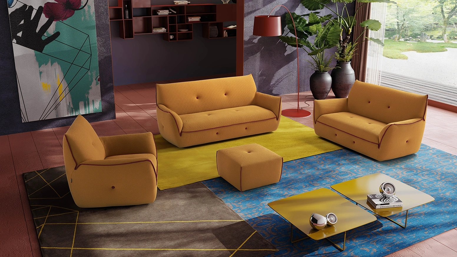 Salotto in tessuto Yuki di Egoitaliano