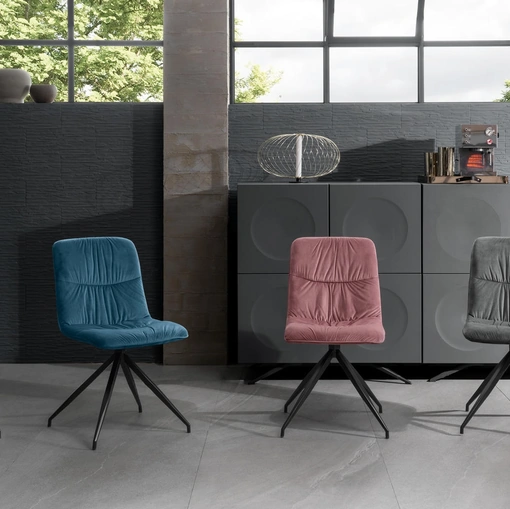 Sedia Alba in tessuto imbottito di Stones