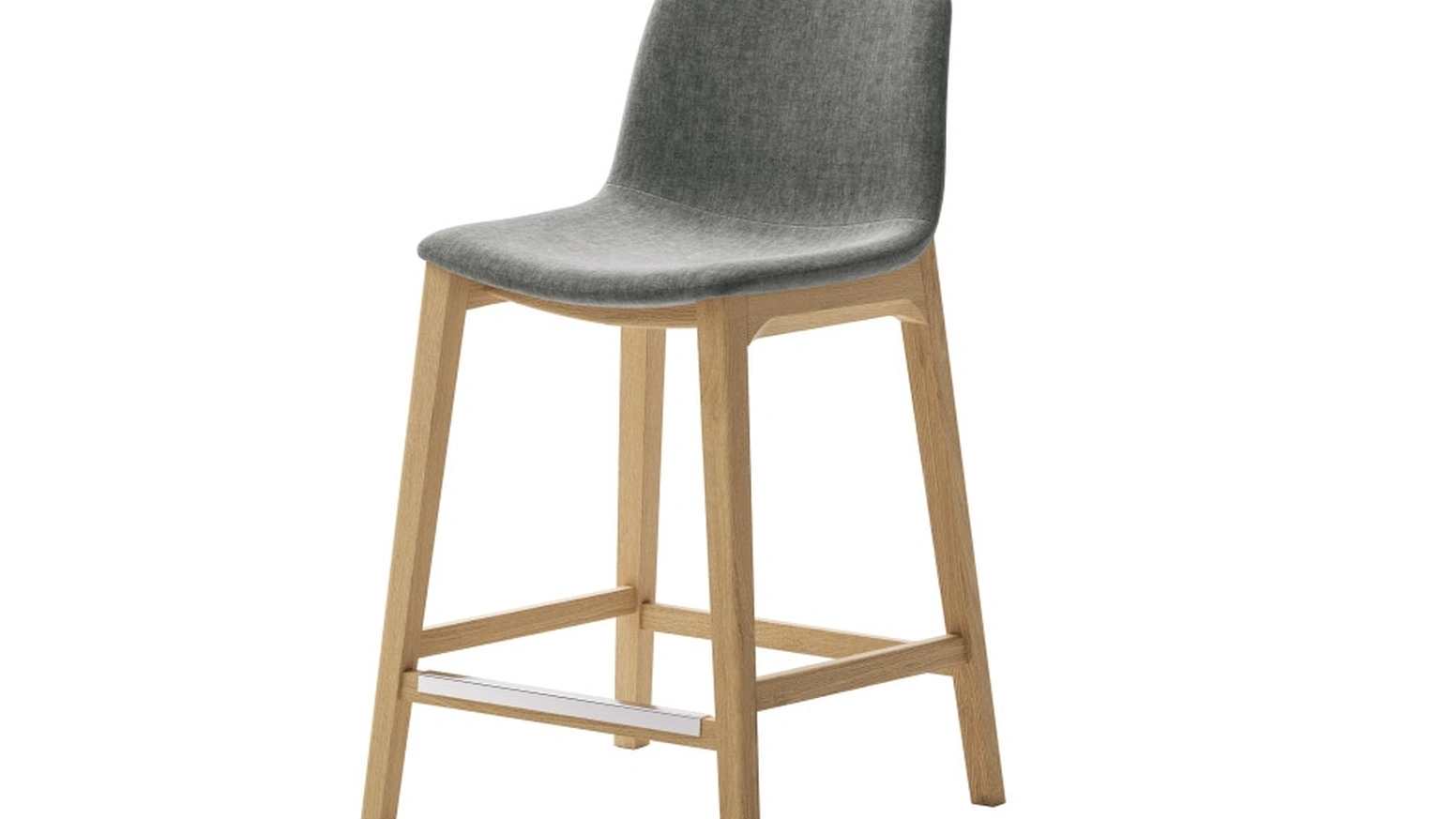 Sgabello Alessia in tessuto con struttura in frassino di Veneta Cucine