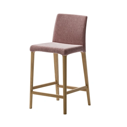 Sgabello Anna in tessuto con struttura in frassino di Veneta Cucine