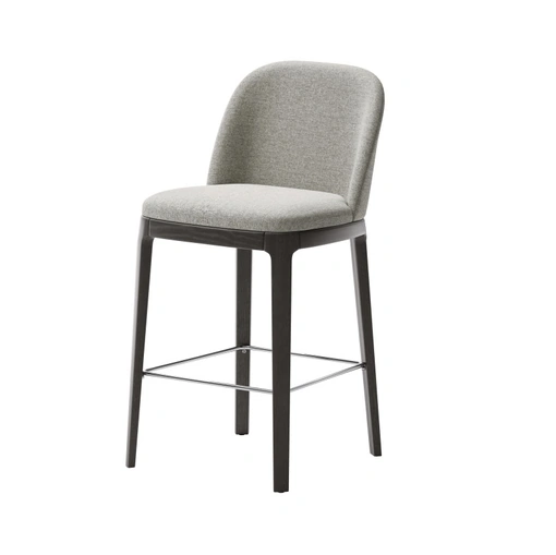 Sgabello Augusta in tessuto con struttura in frassino di Veneta Cucine