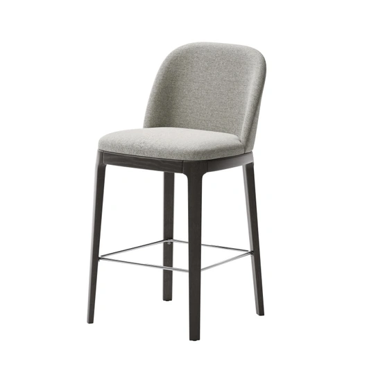 Sgabello Augusta in tessuto con struttura in frassino di Veneta Cucine