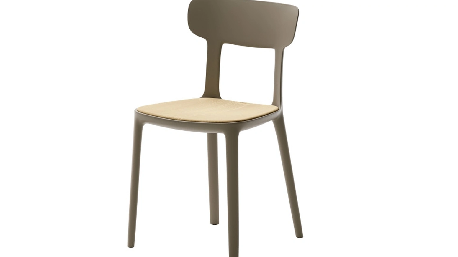 Sedia Canova in polipropilene con seduta in legno di Veneta Cucine