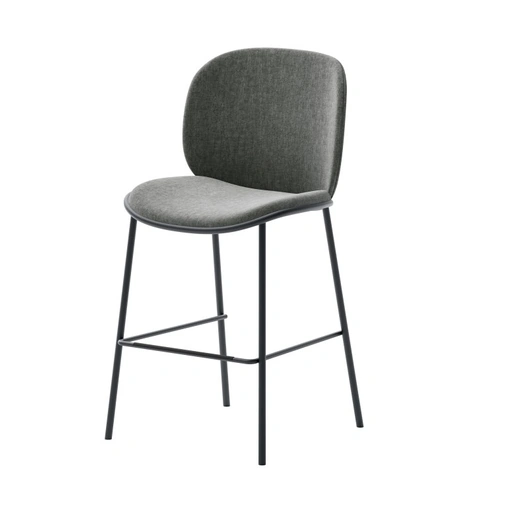 Sgabello Fluffy in tessuto imbottito di Veneta Cucine