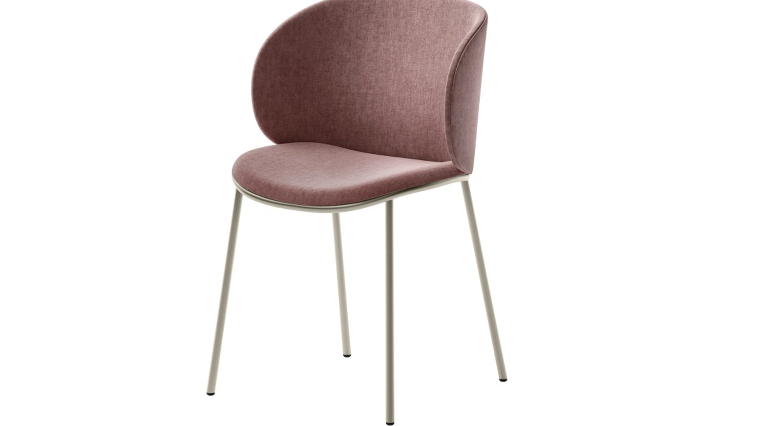 Sedia Fluffy in tessuto imbottito e struttura in metallo di Veneta Cucine