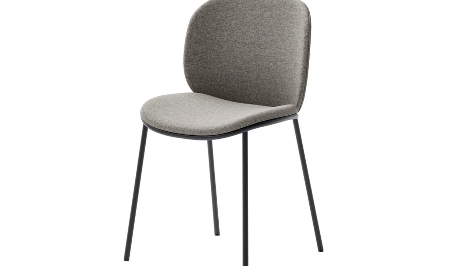 Sedia Fluffy in tessuto imbottito e struttura in metallo di Veneta Cucine