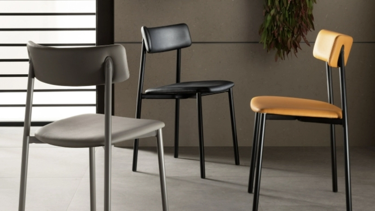 Sedia More in ecopelle di Scavolini