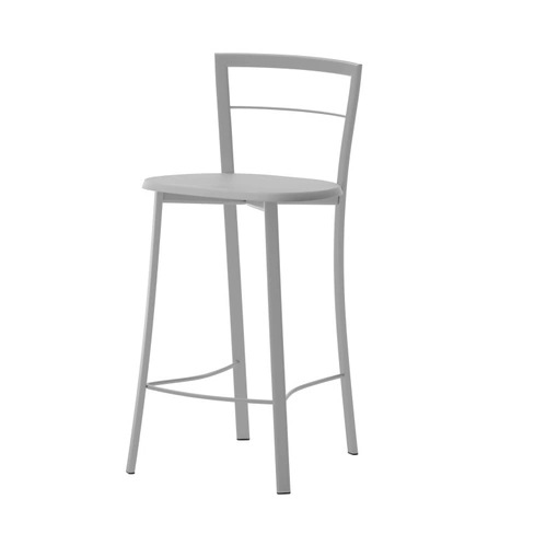 Sgabello Olivia in metallo con seduta in legno di Veneta Cucine