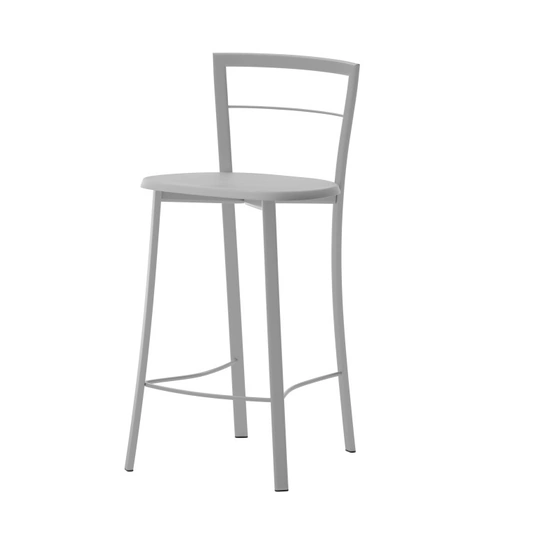 Sgabello Olivia in metallo con seduta in legno di Veneta Cucine