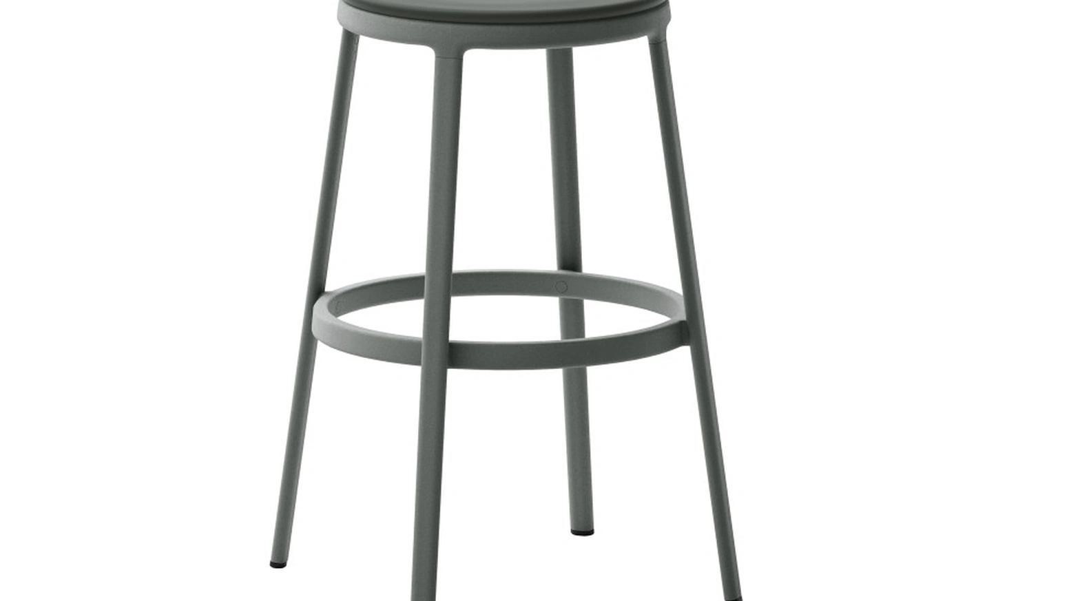 Sgabello Round in polipropilene con struttura in metallo di Veneta Cucine