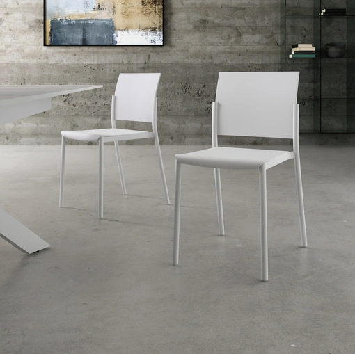 Sedia impilabile in polipropilene Venus di Stones