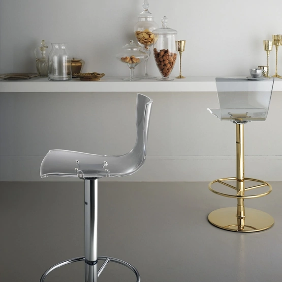 Sgabello Deluxe in metacrilato trasparente di Scavolini