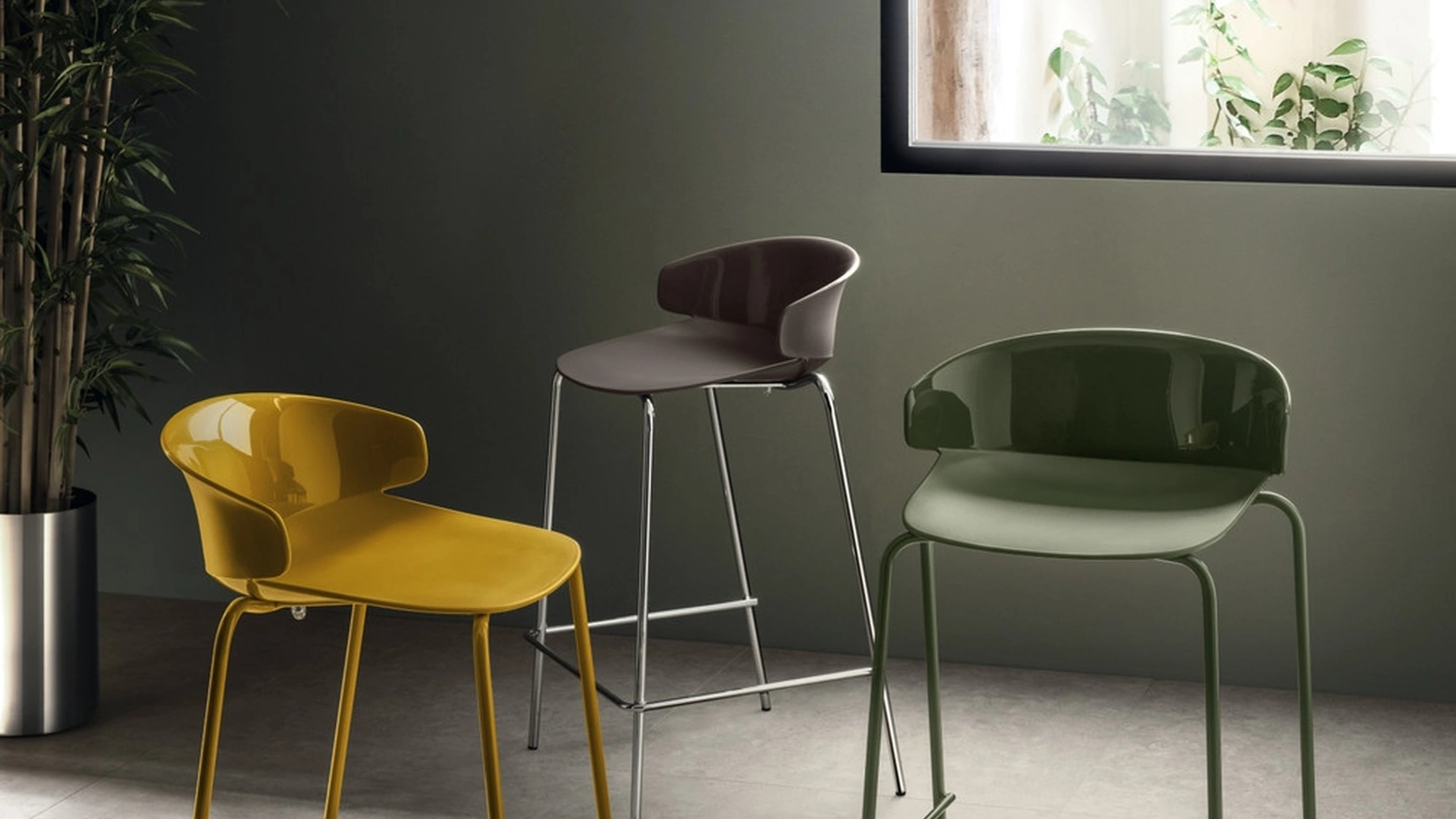 Sgabello Sixties in polipropilene di Scavolini